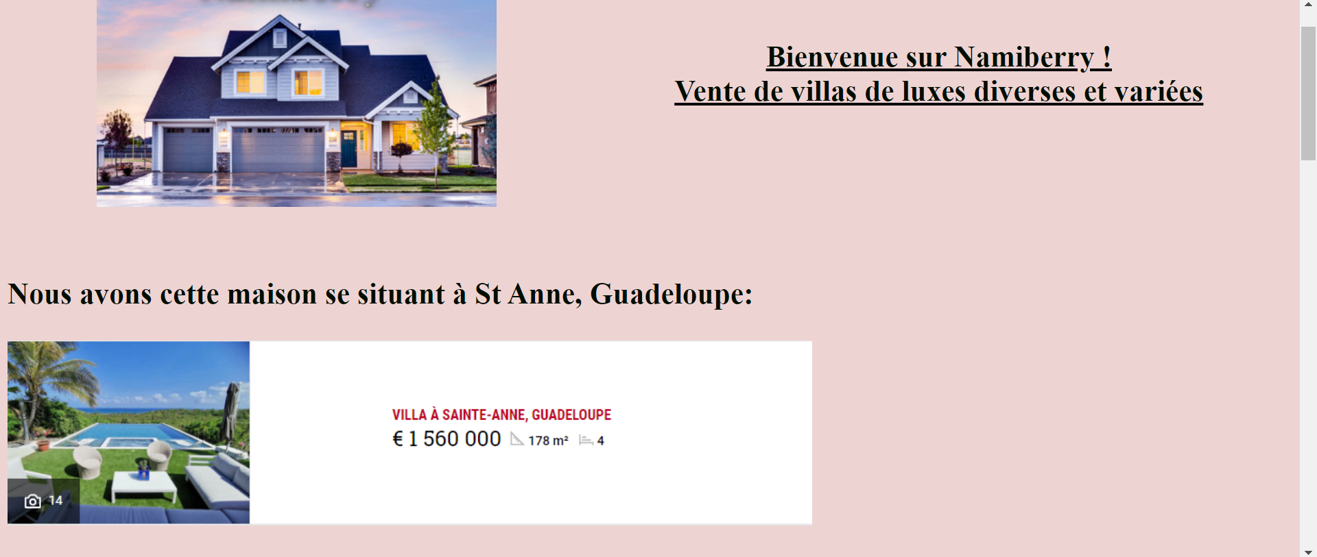 Image du projet Location Maison version2